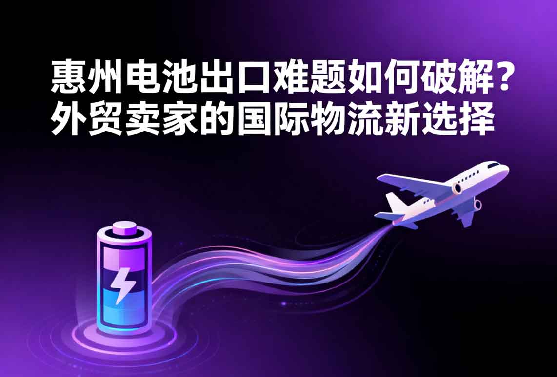 惠州电池出口难题如何破解?外贸卖家的国际物流新选择