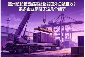 惠州超长超宽超高货物发国外总被拒收?很多企业忽略了这几个细节