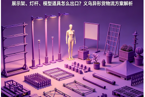 展示架、灯杆、模型道具怎么出口?义乌异形货物流方案解析